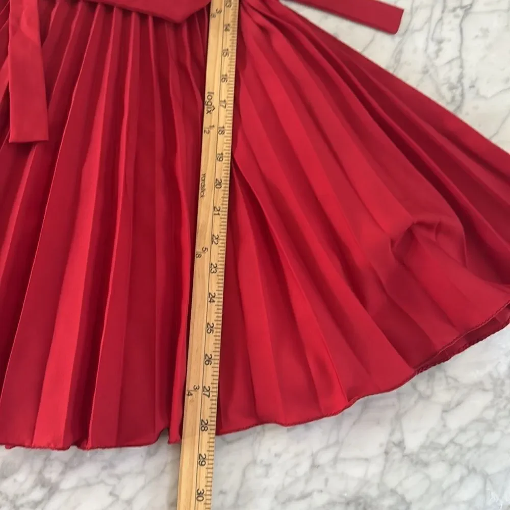 Vintage Dorissa of Miami Girls Holiday Dress Pleated Bow Detail Sz 7